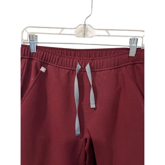 Figs Burgundy Mens Tansen Jogger Scrub Pants XS - Elastic Waist Adjustable Draws - Picture 3 of 6